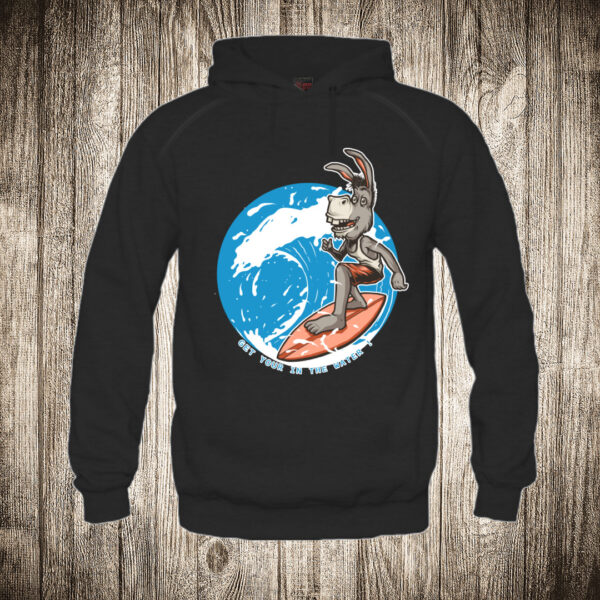 duks sa kapuljacom boja crna slika magarac surfer