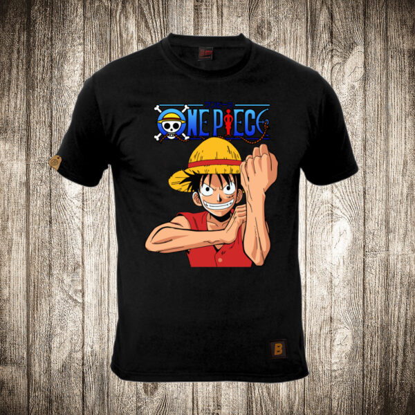 muska majica boja crna slika anime one piece 4