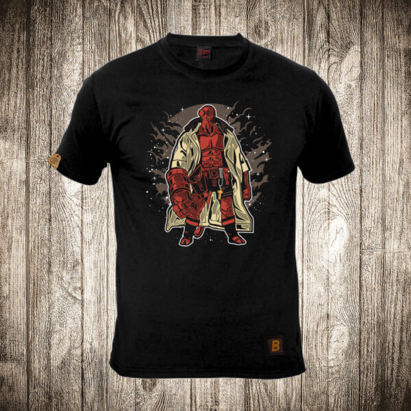 muska majica boja crna slika helboj hellboy