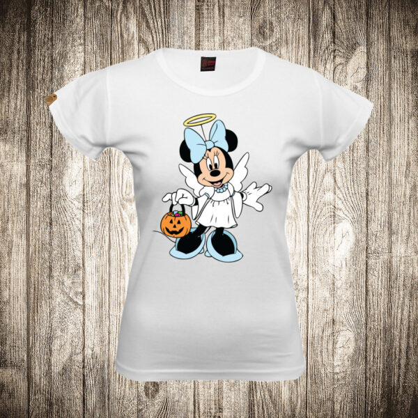 zenska majica boja bela slika mini maus noc vestica 5