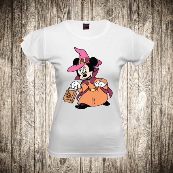 zenska majica boja bela slika mini maus noc vestica 9