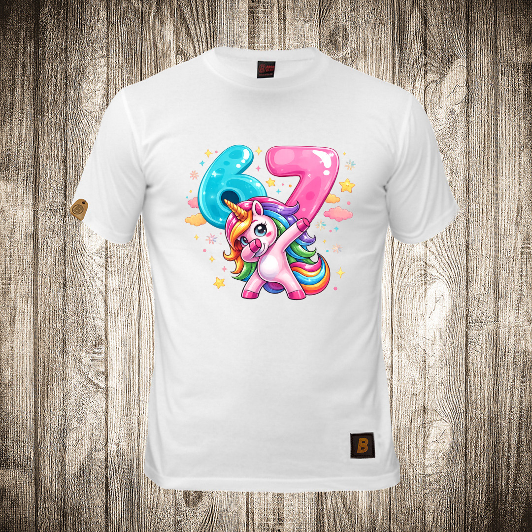 Muška majica bele boje sa motivom 6-7 ( Meme ) 7 muska majica boja bela slika 6 7 meme 7