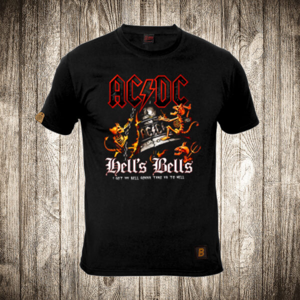 muska majica boja crna slika acdc 4 hells bells