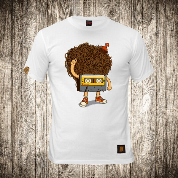 decija majica boja bela slika afro kaseta retro