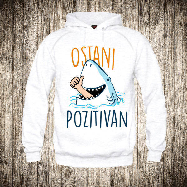 duks sa kapuljacom boja bela slika ajkula ostani pozitivan like leto