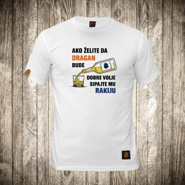 decija majica boja bela slika ako zelis da upisati ime po zelji bude dobre volje rakija