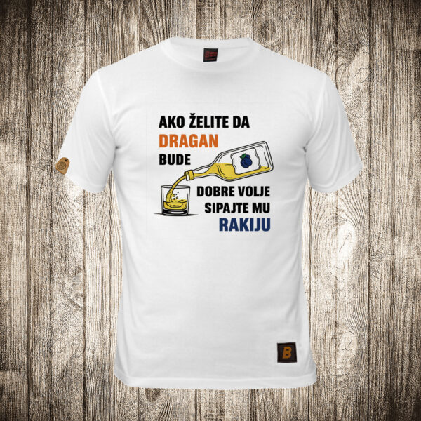 muska majica boja bela slika ako zelis da upisati ime po zelji bude dobre volje rakija