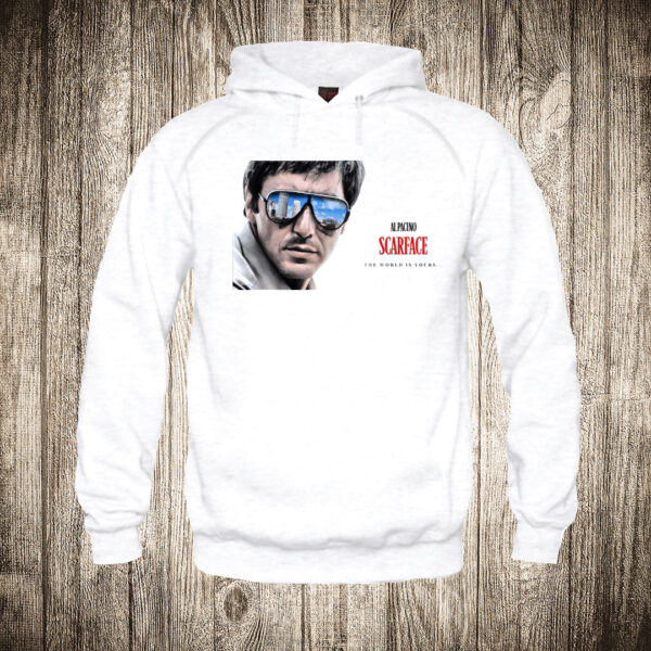 duks sa kapuljacom boja bela slika al pacino scarface world is yours