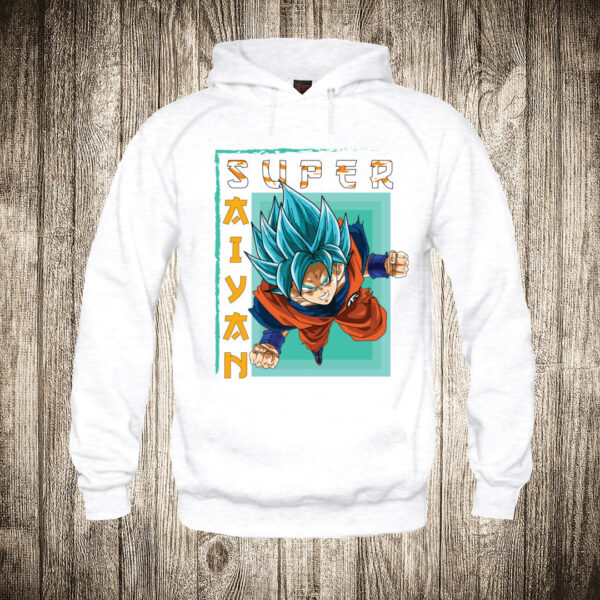 duks sa kapuljacom boja bela slika anime supersayan dragon ball