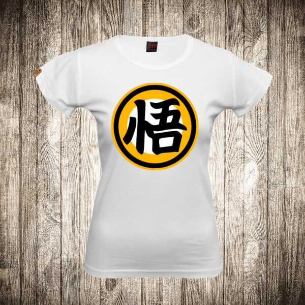 zenska majica boja bela slika anime zmajeva kugla dragon ball 7 logo