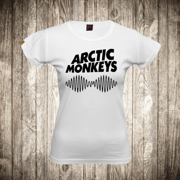 zenska majica boja bela slika arctic monkeys