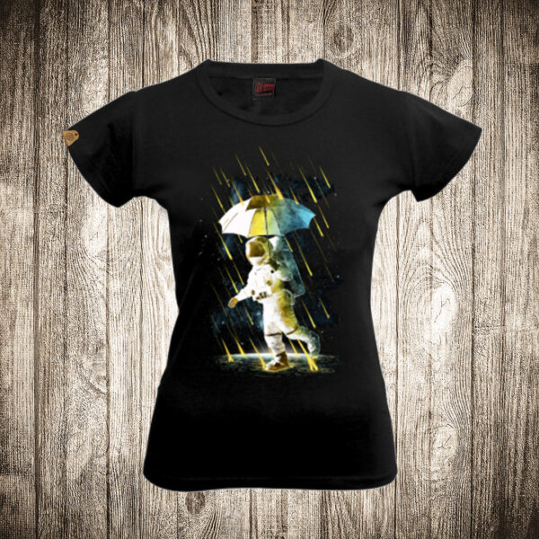 zenska majica boja crna slika astronaut 14 meteorska kisa
