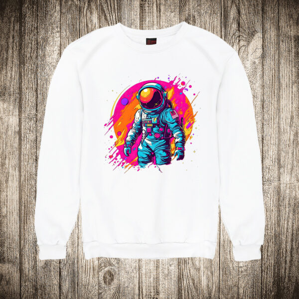 duks bez kapuljace boja bela slika astronaut multikolor