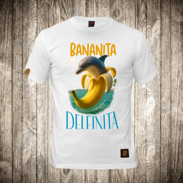 decija majica boja bela slika bananita delfinita brain rot