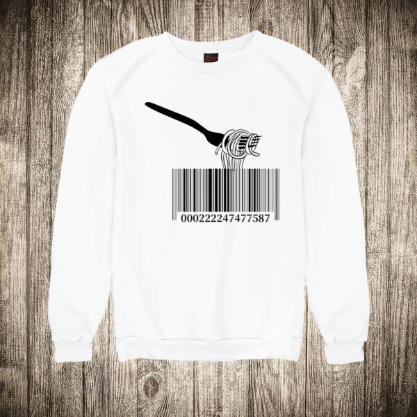 duks bez kapuljace boja bela slika barcode spageti