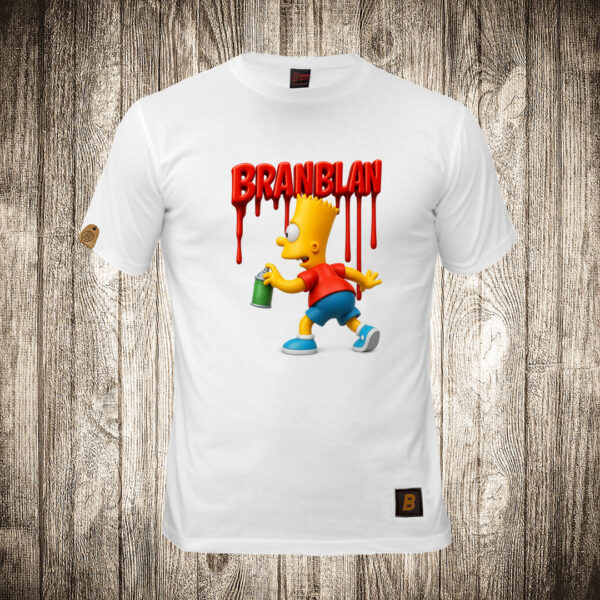 decija majica boja bela slika bart bran blan simpsonovi