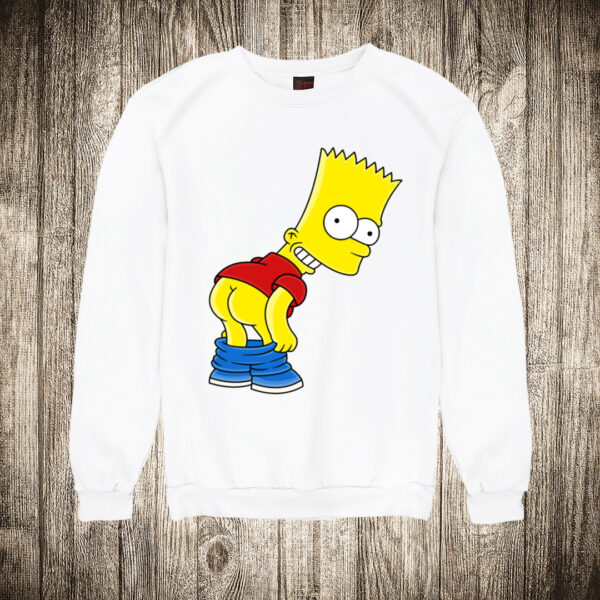 duks bez kapuljace boja bela slika bart simpson 1