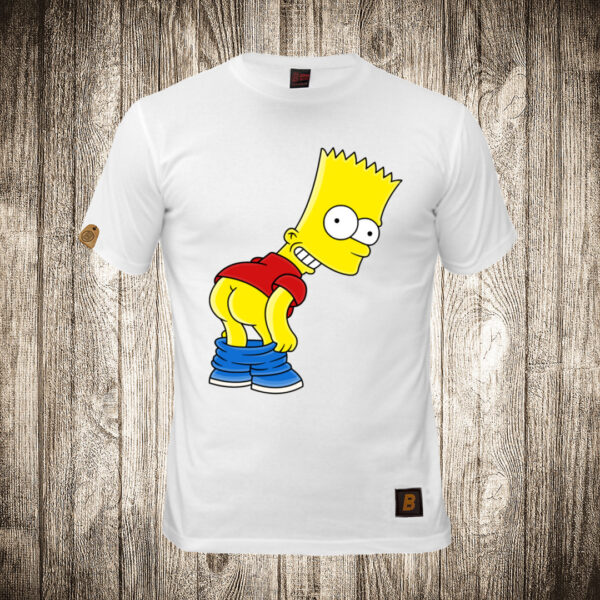 muska majica boja bela slika bart simpson 1