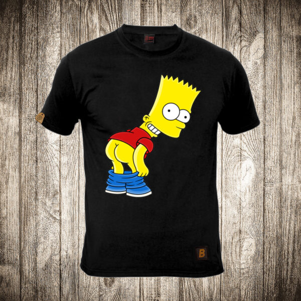 muska majica boja crna slika bart simpson 1