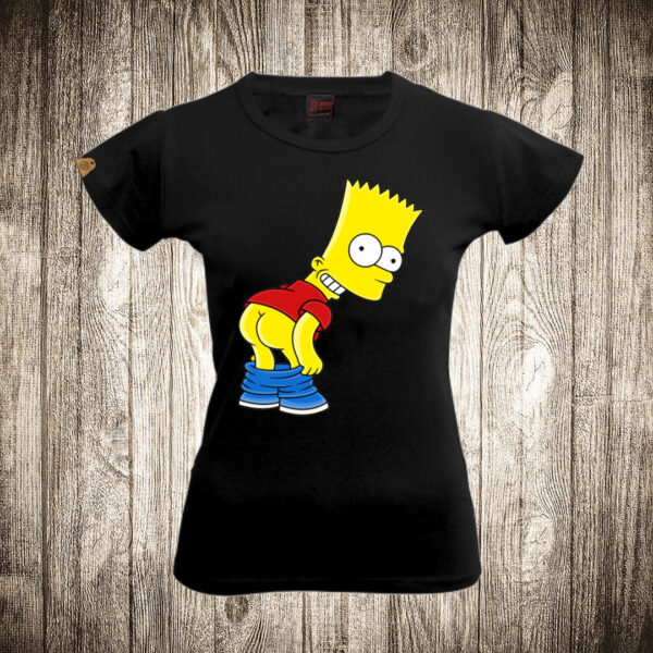 zenska majica boja crna slika bart simpson 1