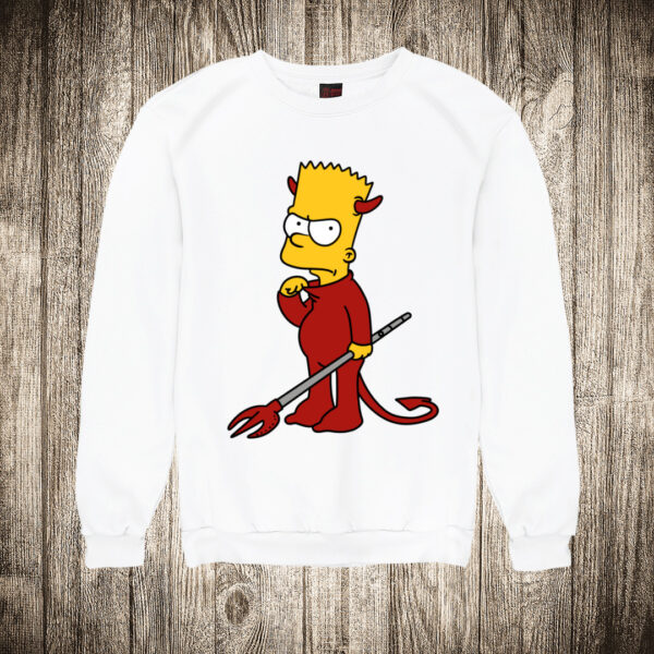 duks bez kapuljace boja bela slika bart simpson djavo