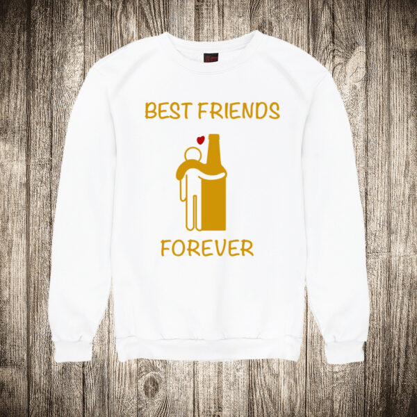 duks bez kapuljace boja bela slika best friends forever bffpivo i covek