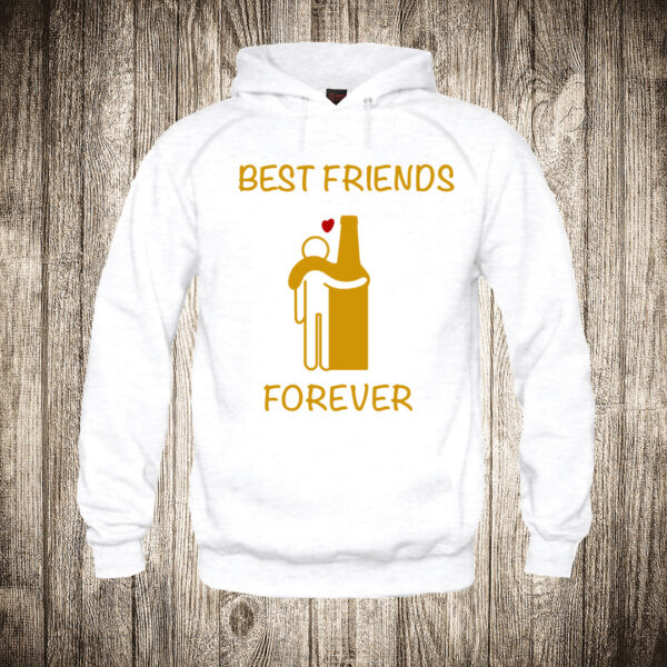 duks sa kapuljacom boja bela slika best friends forever bffpivo i covek