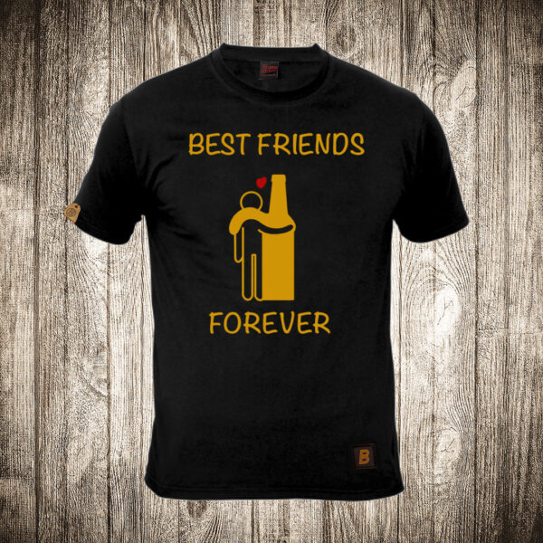 muska majica boja crna slika best friends forever bffpivo i covek