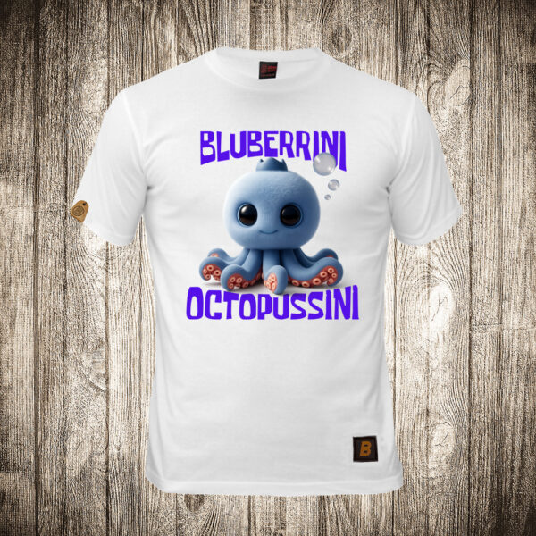 muska majica boja bela slika bluberrini octopussini brain rot