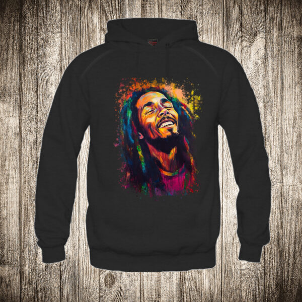 duks sa kapuljacom boja crna slika bob marley 3 bob marli