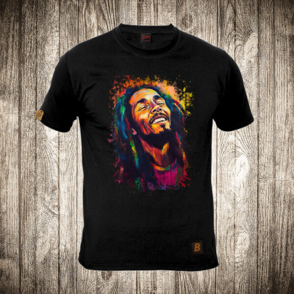 muska majica boja crna slika bob marley 3 bob marli