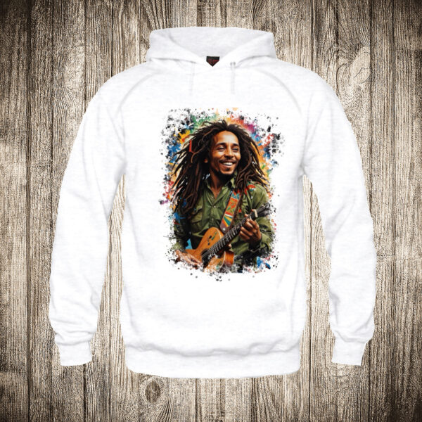 duks sa kapuljacom boja bela slika bob marley 5 bob marli