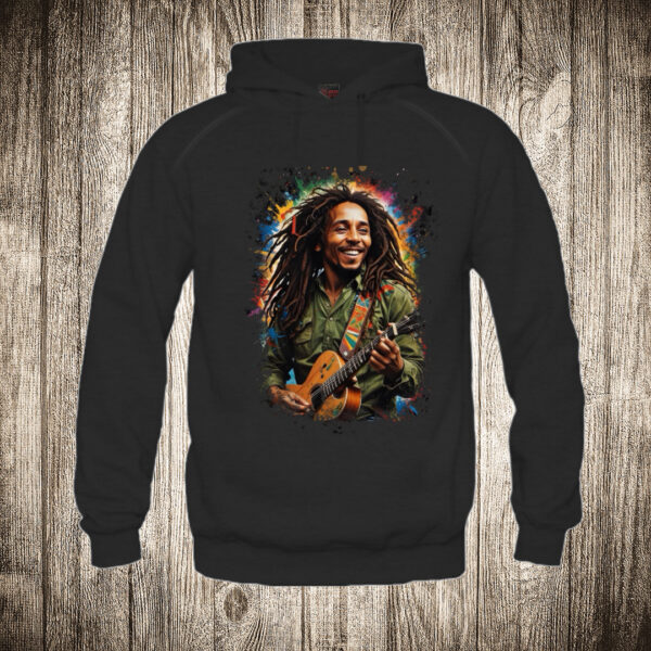 duks sa kapuljacom boja crna slika bob marley 5 bob marli