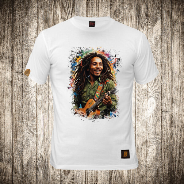 muska majica boja bela slika bob marley 5 bob marli