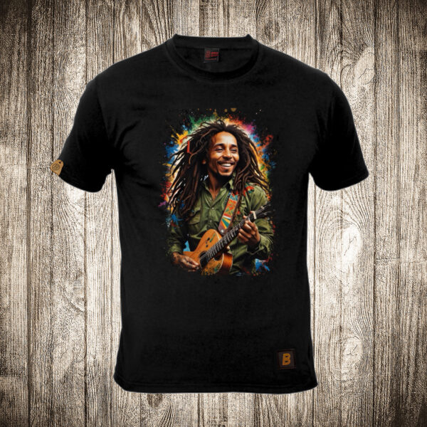 muska majica boja crna slika bob marley 5 bob marli