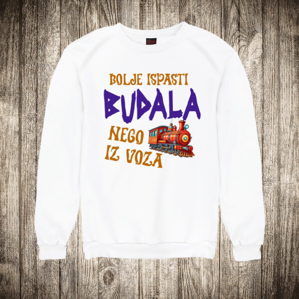 duks bez kapuljace boja bela slika bolje ispasti budala nego iz voza