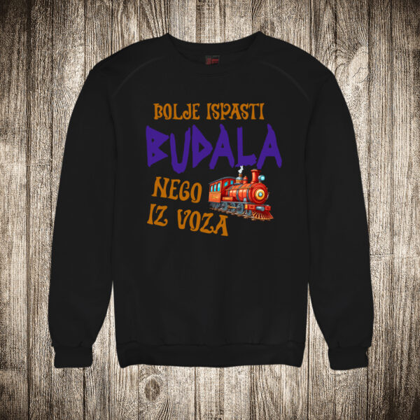 duks bez kapuljace boja crna slika bolje ispasti budala nego iz voza