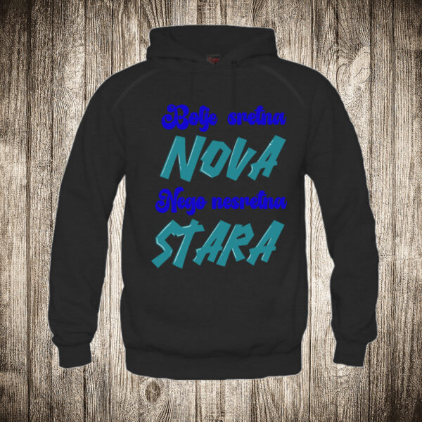 duks sa kapuljacom boja crna slika bolje sretna nova nego nesretna stara