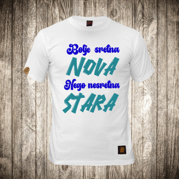 muska majica boja bela slika bolje sretna nova nego nesretna stara