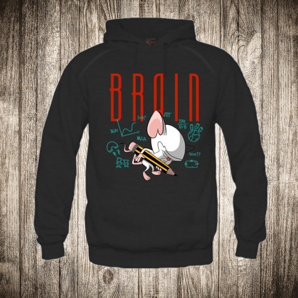 duks sa kapuljacom boja crna slika brain sa olovkom pinky and brain