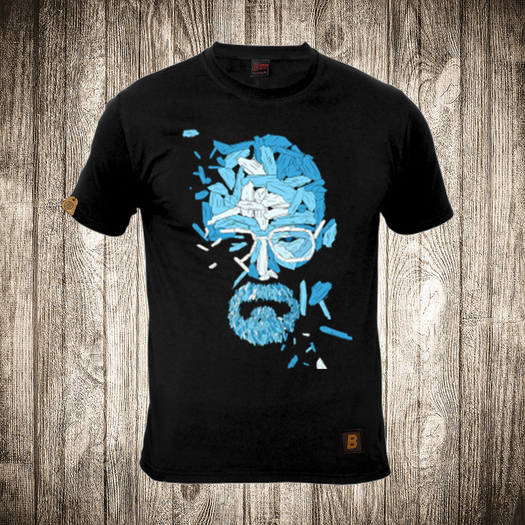 Muška majica crne boje sa motivom Breaking Bad 2 kristali muska majica boja crna slika breaking bad 2 kristali