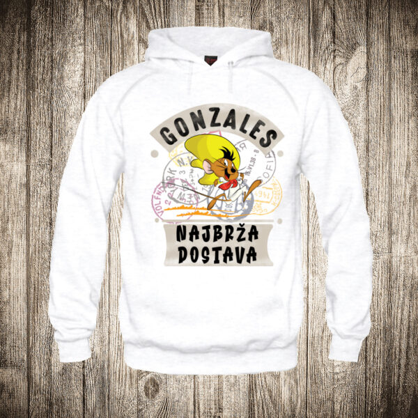 duks sa kapuljacom boja bela slika brzi gonzales najbrza dostava