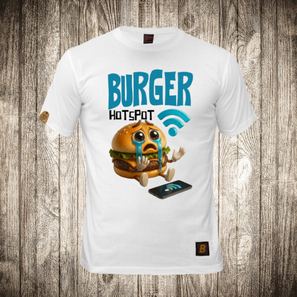 decija majica boja bela slika burger hotspot brain rot