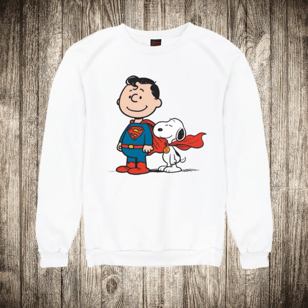 duks bez kapuljace boja bela slika carli braun i snupi supermen