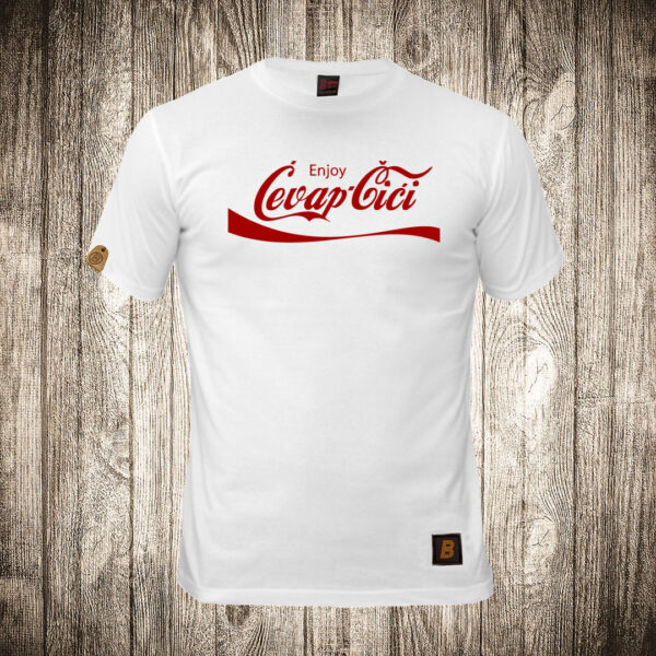 muska majica boja bela slika cevapcici 2 coca cola