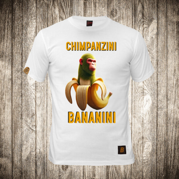 decija majica boja bela slika chimpanzini bananini