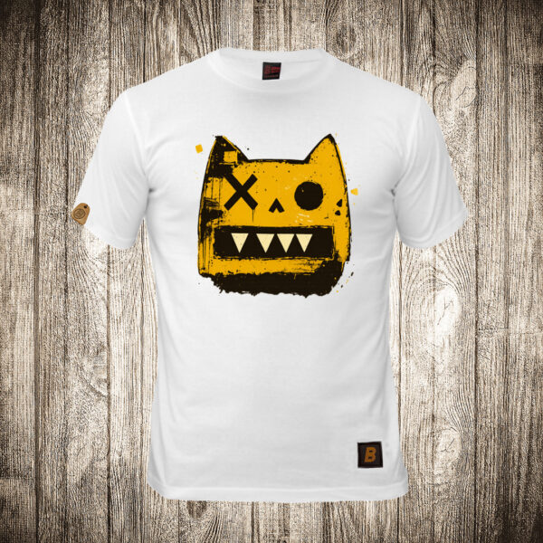 muska majica boja bela slika creepy macak cat 1