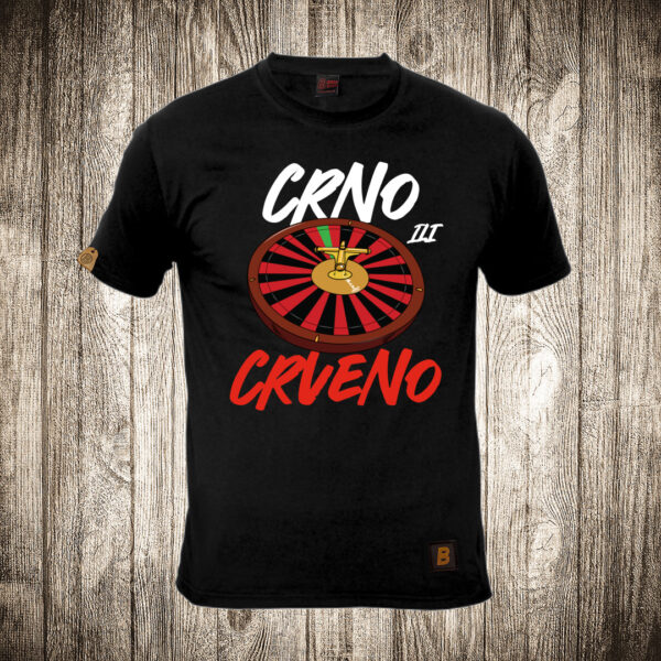 muska majica boja crna slika crno ili crveno rulet