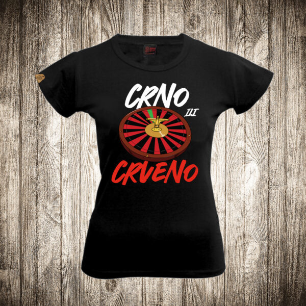 zenska majica boja crna slika crno ili crveno rulet