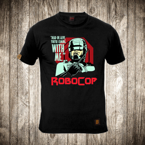 muska majica boja crna slika dead or alive you are coming with me robocop